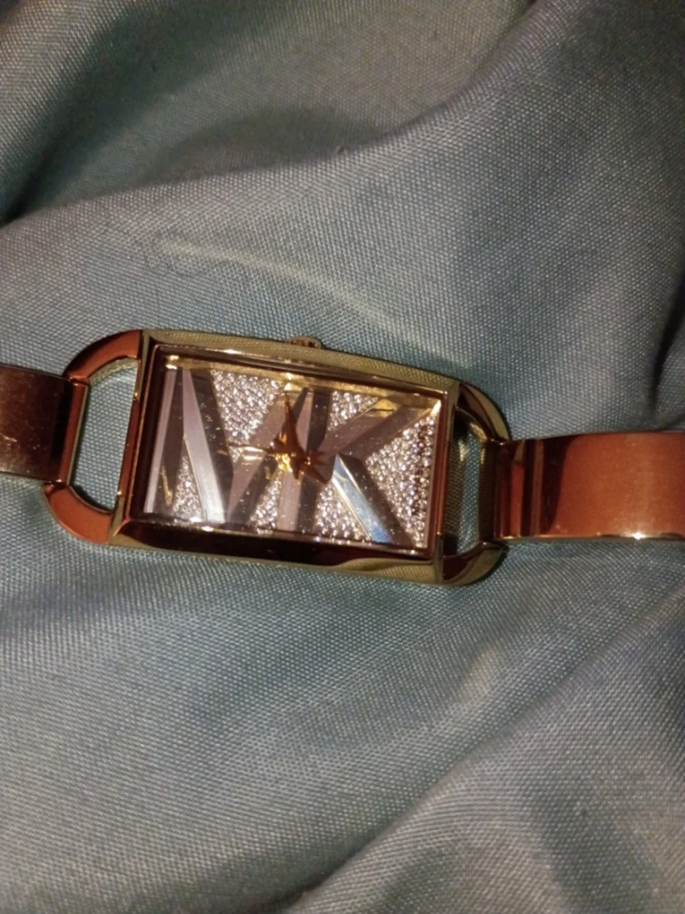 Michael Kors Gold Bracelet-Style Rectangular Smartwatch